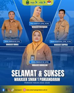 Selamat Atas Dilantiknya Wakasek SMAN 1 Pangandaran Periode 2026-2028